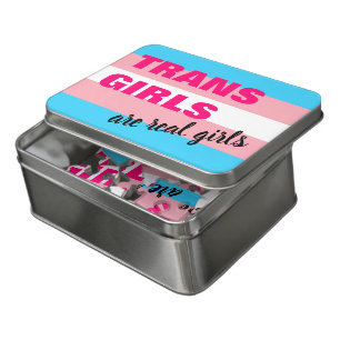Trans Girls Are Real Girls Transgender Flag Jigsaw Puzzle