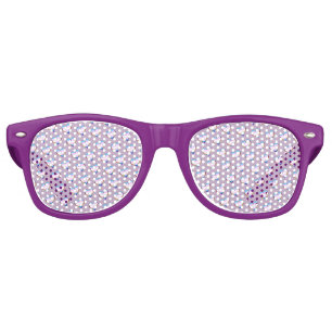 Trans Heart Pattern Retro Sunglasses