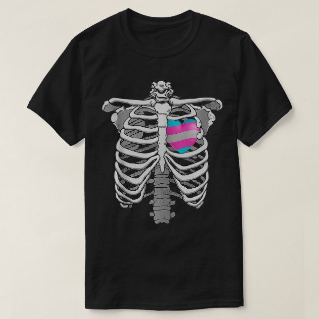Trans Heart Ribcage  Proud Gift for Transgender Pr T-Shirt (Design Front)