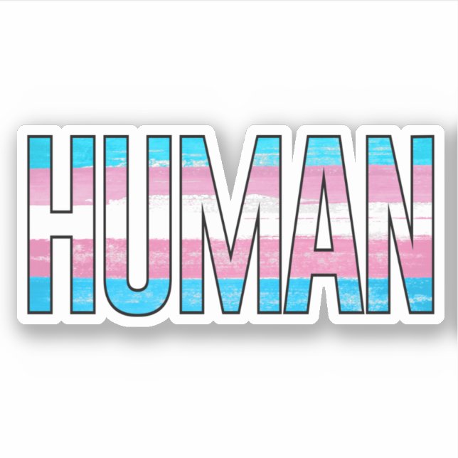 Trans Human Sticker (Front)
