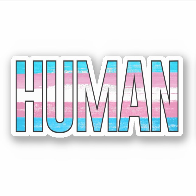 Trans Human Sticker (Front)