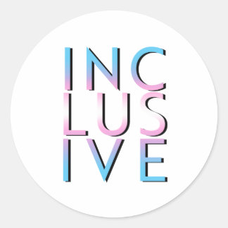 Trans Inclusive Colors Classic Round Sticker