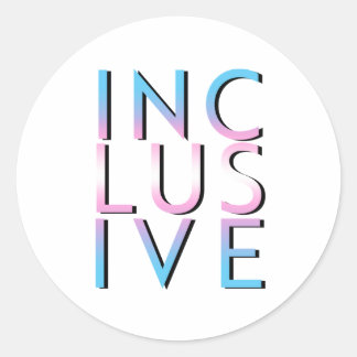 Trans Inclusive Colors Classic Round Sticker