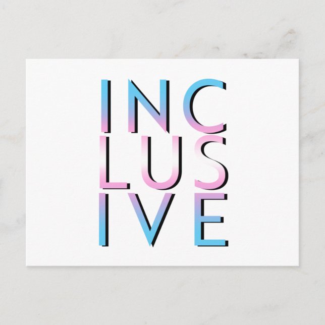 Trans Inclusive Colors Postcard (Front)