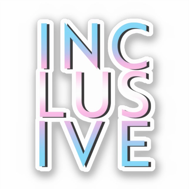 Trans Inclusive Colors Sticker (Front)