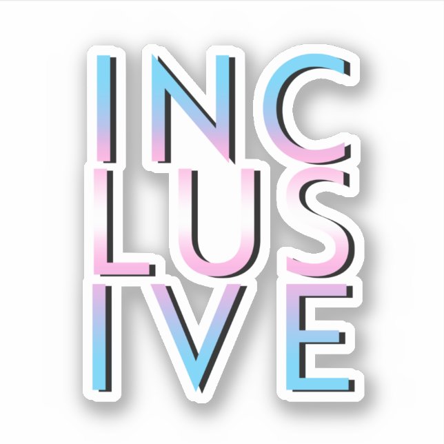 Trans Inclusive Colors Sticker (Front)
