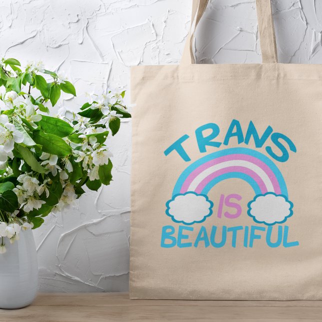 Trans is Beautiful Tote Bag (Creator Uploaded)