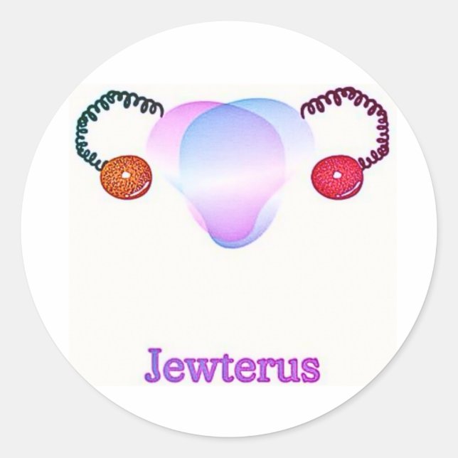 Trans Jewterus Classic Round Sticker (Front)
