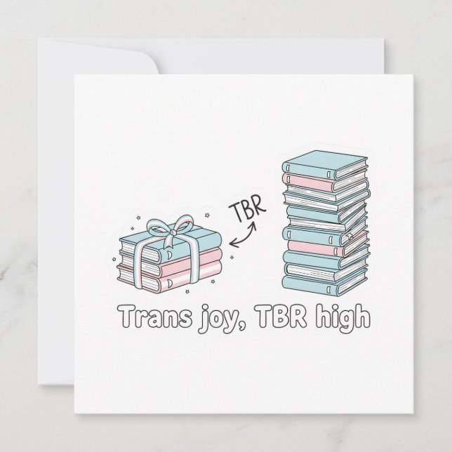 Trans Joy, TBR High – LGBTQ Reading Pride  Invitation (Front)