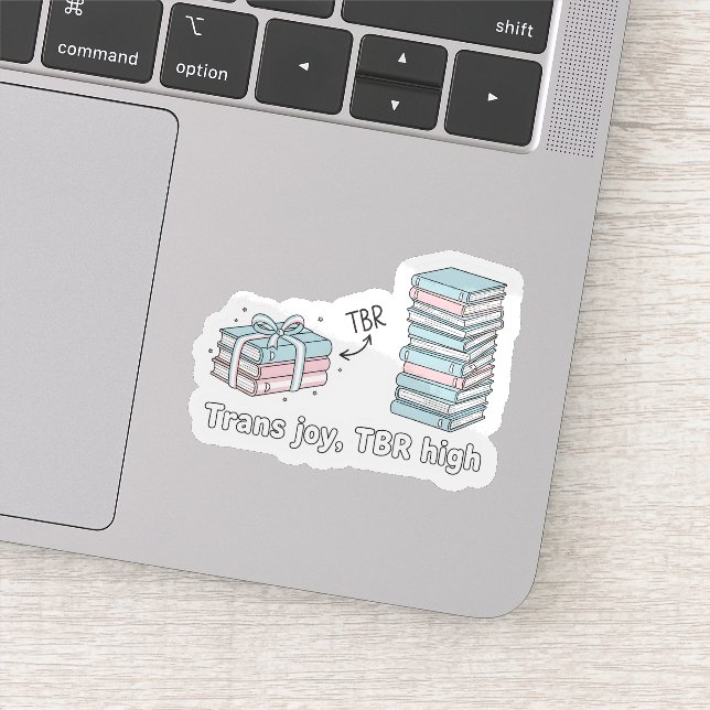 Trans Joy, TBR High – LGBTQ Reading Pride  Sticker (Detail)