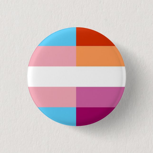 Trans Lesbian flag 50-50%  Button (Front)