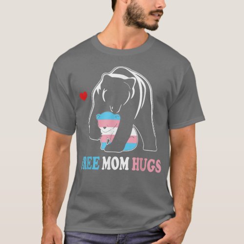 Trans Mama Bear Free Mom Hugs Rainbow Transgender  T_Shirt