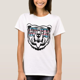 Trans Mama Bear Proud Mom Ally Transgender Rainbow T-Shirt