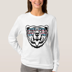 Trans Mama Bear Proud Mom Ally Transgender Rainbow T-Shirt