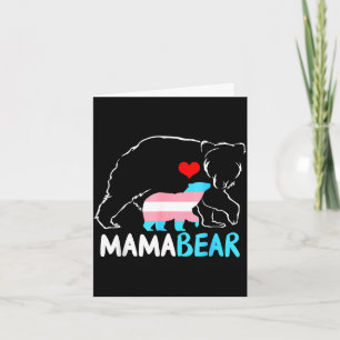 Trans mama bear proud mom rainbow transgender card