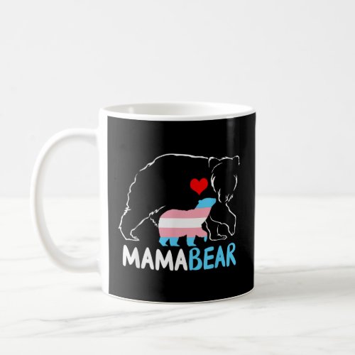 Trans Mama Bear Proud Mom Rainbow Transgender Moth Coffee Mug