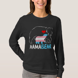 Trans Mama Bear Proud Mom Rainbow Transgender Moth T-Shirt