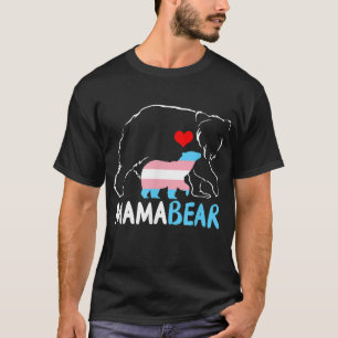 Trans Mama Bear Proud Mom Rainbow Transgender Moth T-Shirt
