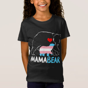 Trans Mama Bear Proud Mom Rainbow Transgender Moth T-Shirt