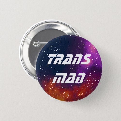 Trans Man Customizable Galaxy Identity Pinback Button
