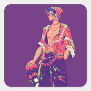 Trans Man FTM Square Sticker