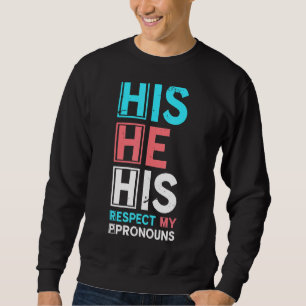 Trans Men Pronouns His He His Transgender Lgbtq Tr Sweatshirt