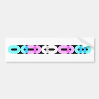 Trans Morse Code Bar Light Bumper Sticker