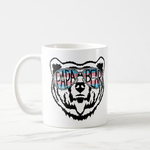 Trans Papa Bear Proud Dad Ally Transgender Rainbow Coffee Mug
