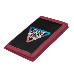 Trans People Belong Pride Gay Rights Respect Trans Tri-fold Wallet