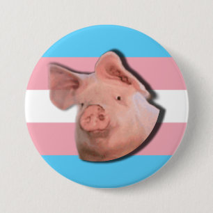 Trans Pig pride Button