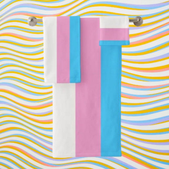 Trans Pride Bath Elegance Bath Towel Set (Creator Uploaded)