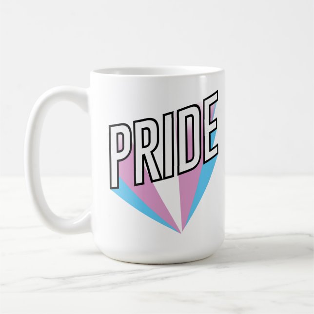 Trans Pride Burst Coffee Mug (Left)