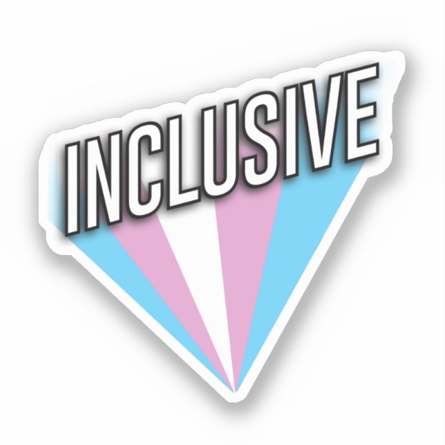 Trans Pride Burst - Inclusive Sticker (Front)