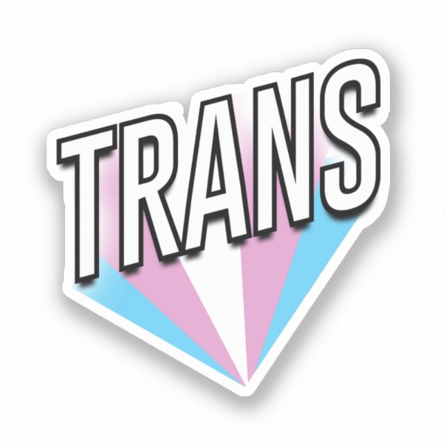 Trans Pride Burst Trans Sticker (Front)
