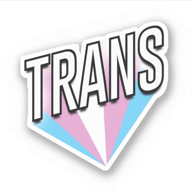 Trans Pride Burst Trans Sticker (Front)