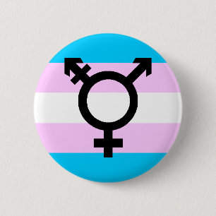 Trans Pride button - with symbol