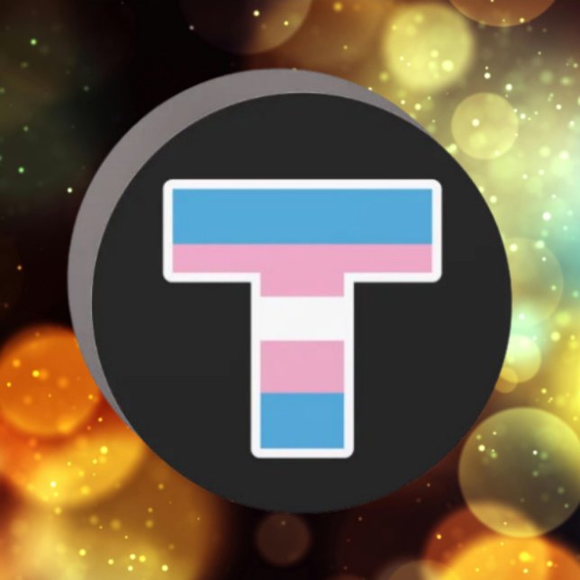 Trans Pride Capital T Car Magnet (Creator Uploaded)