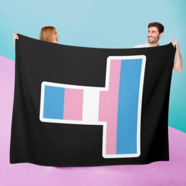 Trans Pride Capital T Fleece Blanket (Creator Uploaded)