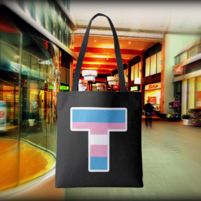 Trans Pride Capital T Tote Bag (Creator Uploaded)