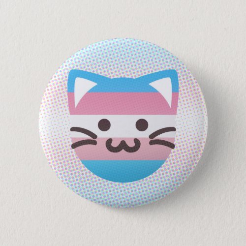 trans pride cat button