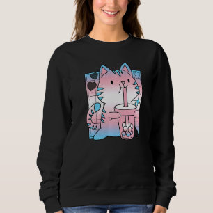 Trans Pride Cat Cat Mom Lgbt Gay Lgbtq Pride Mont Sweatshirt