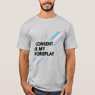 Trans Pride Consent Is My Foreplay Light T-Shirt