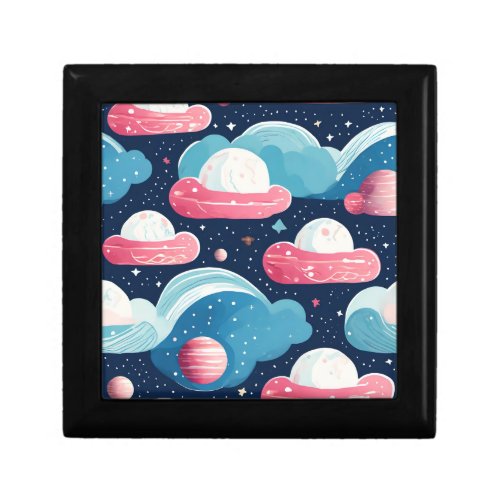 Trans Pride Cute Abstract Galaxy Planets Gift Box