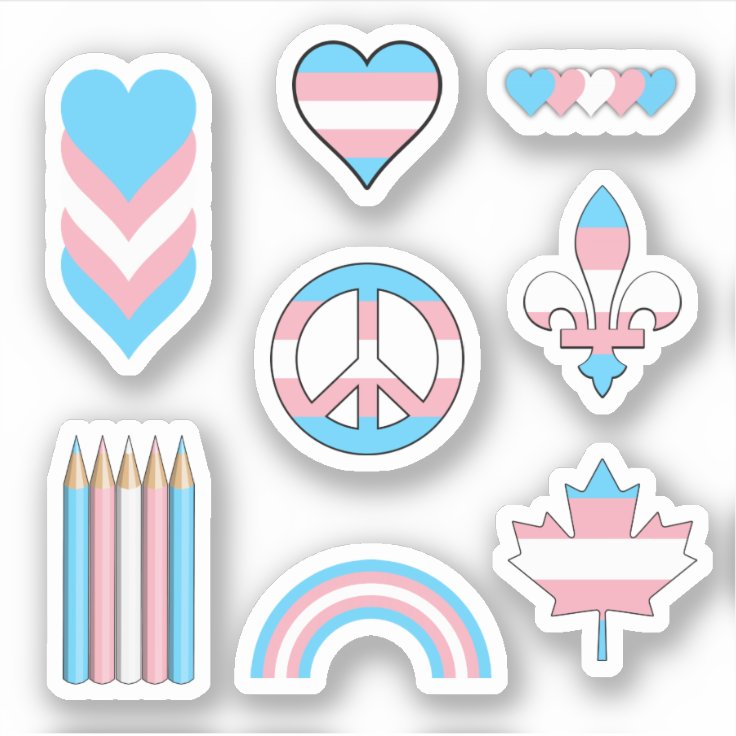 Trans Pride Designs II Sticker | Zazzle