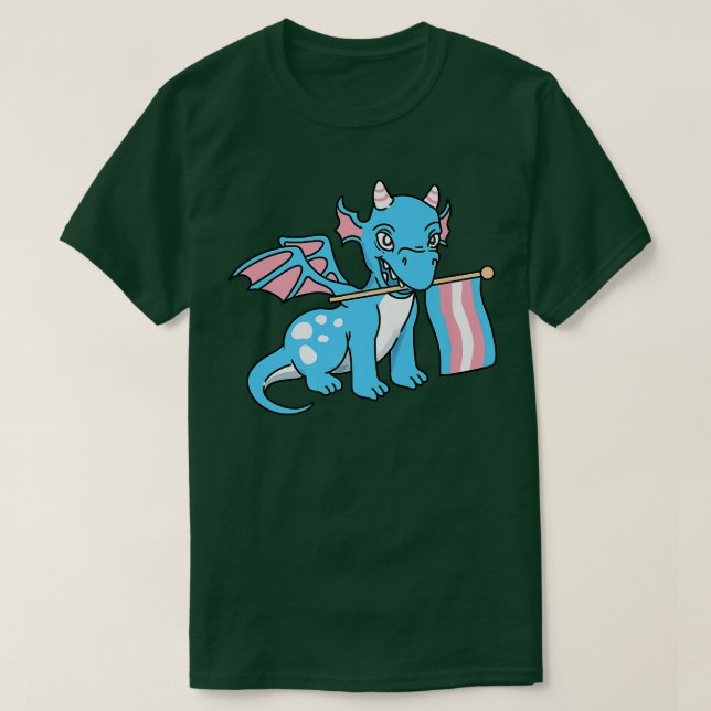 Trans Pride Dragon Transgender Pride  T-Shirt (Design Front)