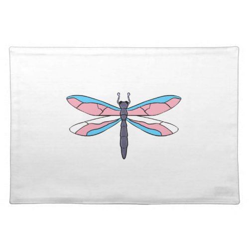 Trans Pride Dragonfly Cloth Placemat