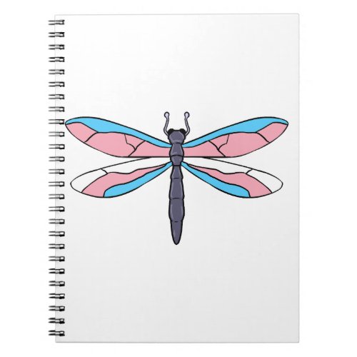 Trans Pride Dragonfly Notebook