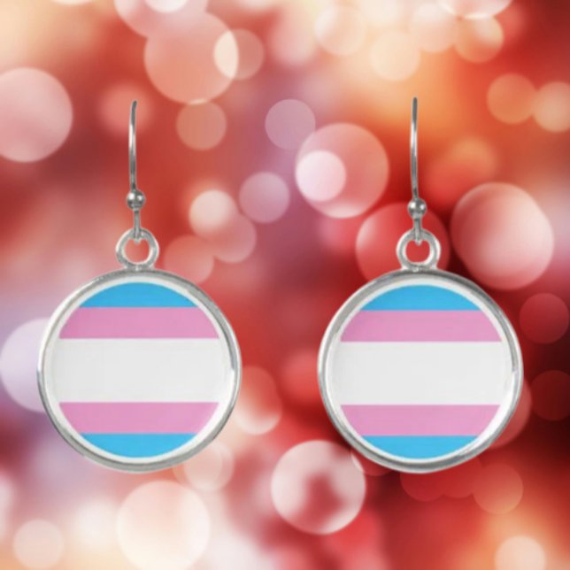 Trans Pride Drop Earrings: Shine with Pride Earrings (Creator Uploaded)