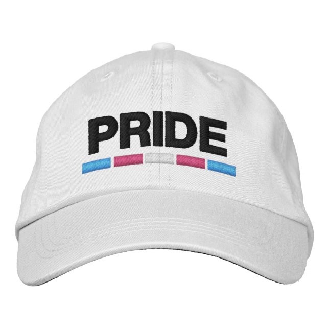 Trans Pride Embroidered Baseball Cap (Front)