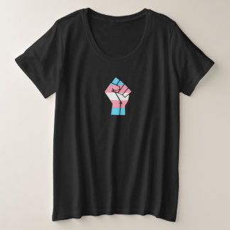 Trans Pride Fist Design for Equality Plus Size T-Shirt